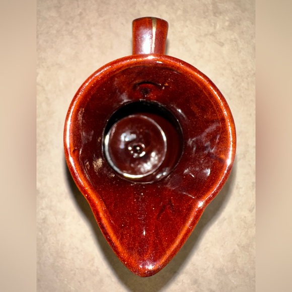 Vintage Japanese Redware Brown‎ Hand Painted Tea Pitcher 6 3/4” - Picture 8 of 11